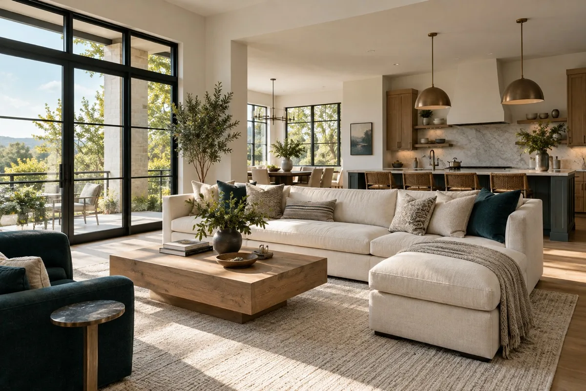 Real estate creative direction: sunlit residential interior